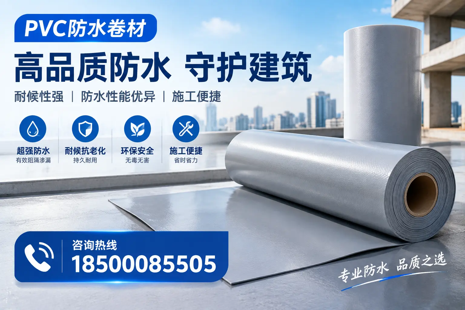 PVC防水卷材的防水效果评测，适合吉安的科学依据
